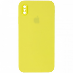 Чехол Silicone Case FULL CAMERA (square side) (для iPhone Xs Max) (Flash)