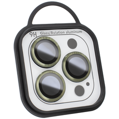 Защитные линзы на камеру iPhone 13 Pro Max Metal Glass Lenses Dark Green