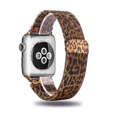 Металлический ремешок Milanese Loop для Apple Watch (38mm, 40mm, 41mm, Leopard, Bronze)