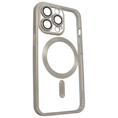 Чехол для iPhone 15 Pro Max матовый Shining with MagSafe с защитными линзами на камеру Graphite