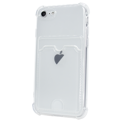 Чехол для iPhone 7|8|SE2 Card Holder Armored Case с карманом для карты прозрачный