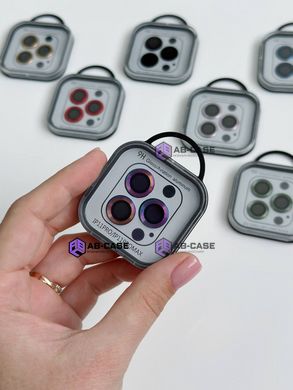 Защитные линзы на камеру iPhone 11 Pro Max Metal Glass Lenses Rainbow
