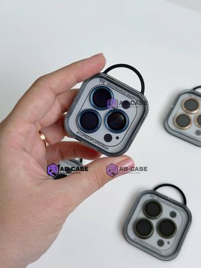 Защитные линзы на камеру iPhone 13 Pro Metal Glass Lenses Dark Blue