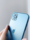 Чехол стеклянный для iPhone 12 матовый AG Glass Case с защитой камеры Sierra Blue 4