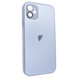 Чехол стеклянный для iPhone 12 матовый AG Glass Case с защитой камеры Sierra Blue 2