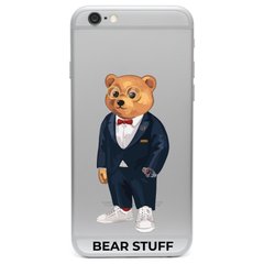Чехол прозрачный Print Bear Stuff для iPhone 6/6s Мишка в костюме