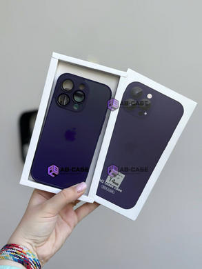Чехол стеклянный матовый для iPhone 13 Pro Max AG Glass Case с защитой камеры Deep Purple