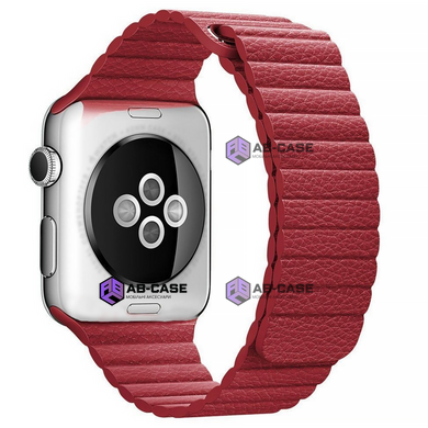 Кожаный ремешок Leather Loop Band на Apple Watch 38|40|41mm Red