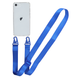 Прозрачный чехол для iPhone SE2 | SE 3 c ремешком Crossbody Blue
