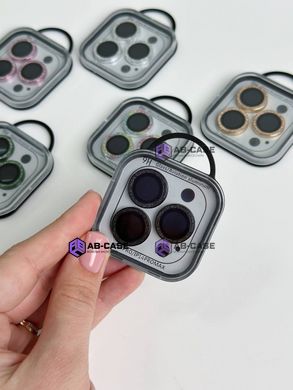Защитные линзы для камеры iPhone 14 Pro Max Metal Diamonds Lens блестящие Black