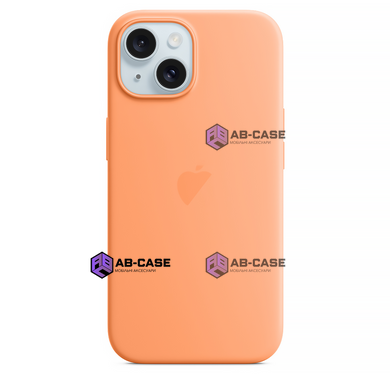 Чехол для iPhone 15 Plus Silicone Case With MagSafe Orange Sorbet