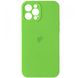Чехол Silicone Case FULL CAMERA (square side) (iPhone 11 Pro) (Lime Green)