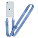 Прозрачный чехол для iPhone SE2 | SE 3 c ремешком Crossbody Cobalt Blue