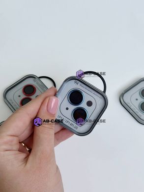Защитные линзы на камеру iPhone 14 Metal Glass Lenses Dark Blue