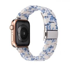 Янтарний ремінець на Apple Watch (38mm, 40mm, 41mm, Blue-White)