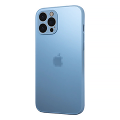 Чохол скляний матовий AG Glass Case для iPhone 12 Pro Max із захистом камери Sierra Blue