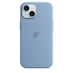 Чохол для iPhone 15 Plus Silicone Case With MagSafe Winter Blue