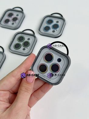 Защитные линзы для камеры iPhone 12 Pro Max Metal Diamonds Lens блестящие Silver