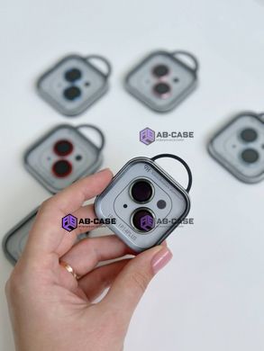 Защитные линзы на камеру iPhone 14 Metal Glass Lenses Dark Green