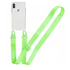 Прозрачный чехол для iPhone Xs Max c ремешком Crossbody Neon Green