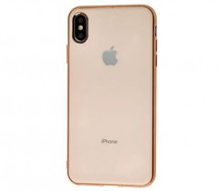 Чехол Silicone Glass Case (для iPhone X/Xs, Rose Gold)