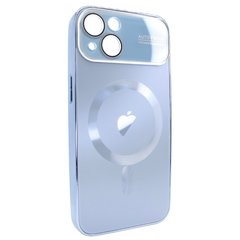 Чехол для iPhone 13 матовый NEW PC Slim with MagSafe case с защитой камеры Sierra Blue