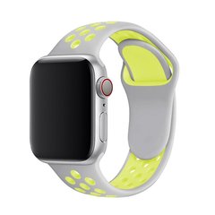 Ремешок силиконовый Nike Sport Band для Apple Watch 42|44|45|49mm Gray-Green