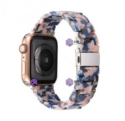 Янтарный Ремешок для Apple Watch (38mm, 40mm, 41mm, Blue-white-black)