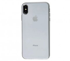 Чехол Silicone Glass Case (для iPhone X/Xs, White)