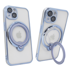 Чехол для iPhone 15 Plus Clear Shining Holder with MagSafe Sierra Blue