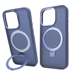 Чехол для iPhone 15 Pro NEW Matte Guard with MagSafe с подставкой Dark Blue
