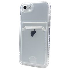 Чехол прозрачный Card Holder для iPhone 7|8|SE2 с карманом для карты