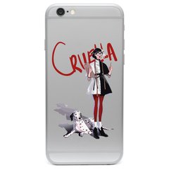 Чохол прозорий Print Круэлла с далматинцем на iPhone 6/6s Cruella