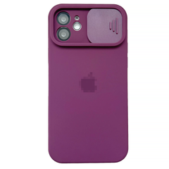 Чехол Silicone with Logo hide camera, для iPhone 12 (Violet)