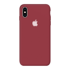 Чехол Silicone Case для iPhone X/Xs FULL (№33 Dark Red)