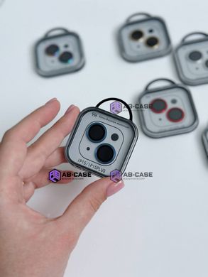 Защитные линзы на камеру iPhone 15 Plus Metal Glass Lenses Dark Blue