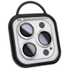 Защитные линзы на камеру iPhone 12 Pro Metal Glass Lenses Silver