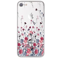 Чехол прозрачный Print Flowers для iPhone SE2 Цветы Summer