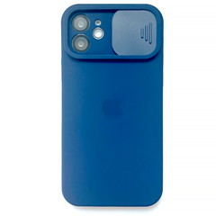 Чохол Silicone with Logo hide camera, для iPhone 12 (Cobalt Blue)