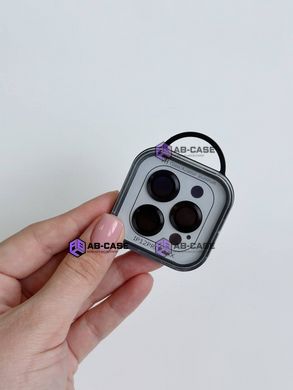 Защитные линзы на камеру iPhone 12 Pro Max Metal Glass Lenses Black