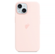Чехол для iPhone 15 Plus Silicone Case With MagSafe Light Pink