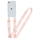 Прозрачный чехол для iPhone SE2 | SE 3 c ремешком Crossbody Pink Sand