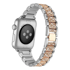 Ремінець Swarovski Steel Band Apple Watch (42/44/45/49mm, Silver - Rose Gold)
