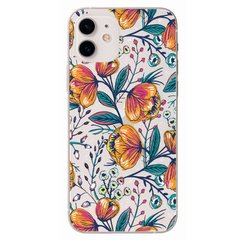 Чехол прозрачный Print Flowers для iPhone 12 mini Цветы Summer