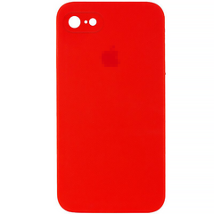 Чехол Silicone Case FULL CAMERA (square side) (для iPhone 7/8/SE2, Red)