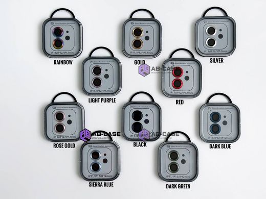 Защитные линзы на камеру iPhone 12 Metal Glass Lenses Light Purple