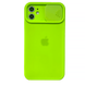 Чехол Silicone with Logo hide camera, для iPhone 12 (Green) 1