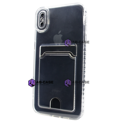Чехол прозрачный Card Holder для iPhone X|Xs с карманом для карты