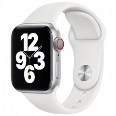 Силиконовый ремешок для Apple Watch (38mm, 40mm, 41mm, White, L)