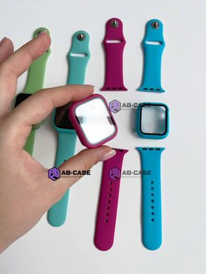 Комплект Band + Case чехол с ремешком для Apple Watch (45mm, Yellow )